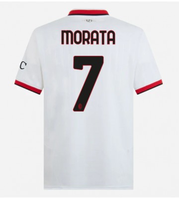 AC Milan Alvaro Morata #7 Segunda Equipación 2024-25 Manga Corta